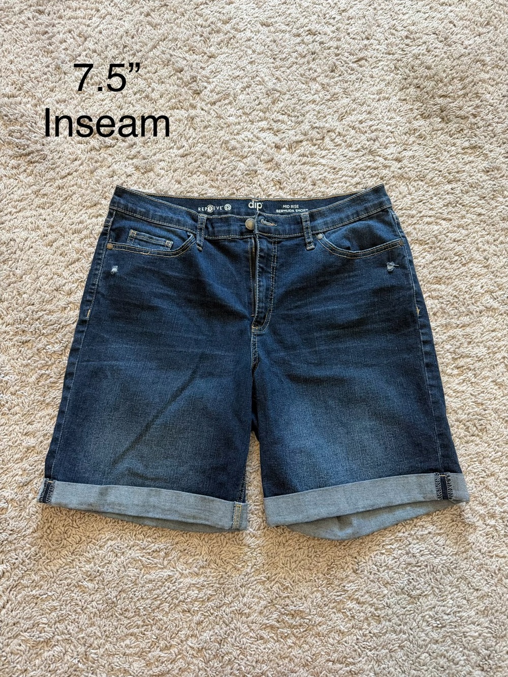 dip Dark Blue Denim Jean Shorts